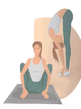 Βαθύ κάθισμα-κάμψη κορμού (Βάγιου Νισκάσανα)